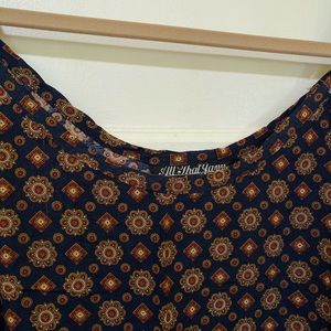 Navy blue printed dress